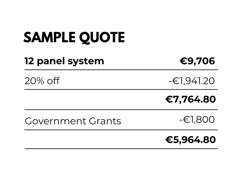 Sample quote - 20% Sample quote - 20%